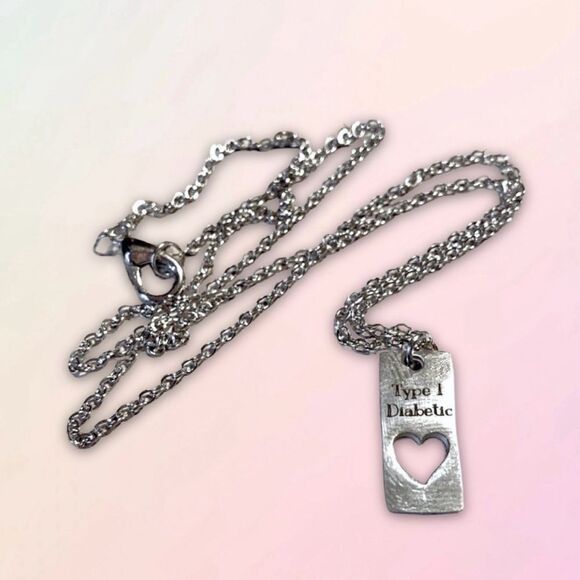 Dainty T1D, Medical Alert Necklace & Charm - Picture 12 of 12